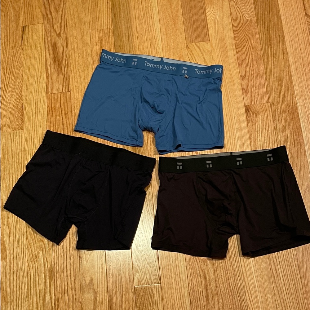 Tommy John Men's Boxer Briefs - Blue and Black